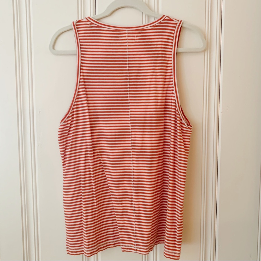 Madewell Red Stripe Cotton Tank Top - Picture 2 of 4
